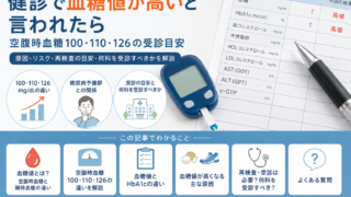 健診で血糖値が高いと言われたら|受診の目安と何科を受診する?
