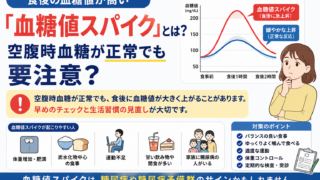食後の血糖値が高い「血糖値スパイク」とは？空腹時血糖が正常でも要注意？