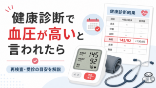 健康診断で血圧が高いと言われたら|再検査・受診の目安を解説