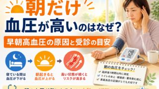 朝だけ血圧が高いのはなぜ?早朝高血圧の原因と受診の目安